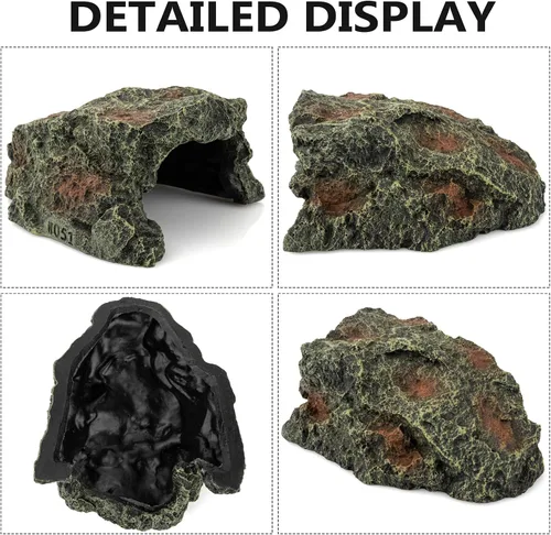 Vista 2 de Accesorios para tanques de tortuga de resina: crea un escondite y hábitat ideales para reptiles