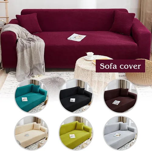 Vista 4 de Konsilsa Funda elástica para sofá, funda completa antideslizante, resistente al desgaste, universal, color sólido, lavable, protector de muebles