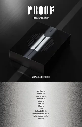 Vista 2 de [SYNNARA PREORDER] BTS - Prueba [Edición estándar] Álbum de antología+Beneficio de preventa+Póster doblado K-pop sellado, negro, BHE0116