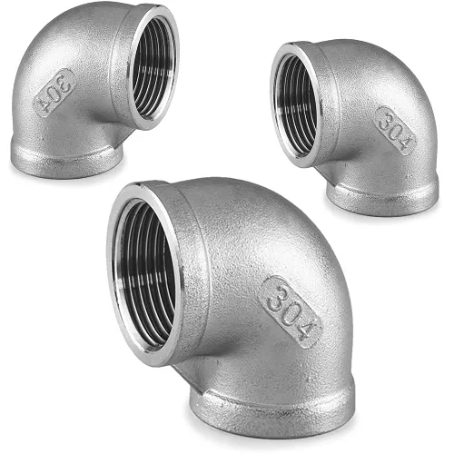 Vista 8 de Accesorio de tubería de acero inoxidable fundido 304, conector de tubería roscada NPT hembra a hembra, codo de 90 grados, clase 150 (paquete de 2)