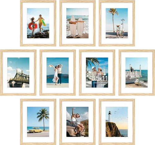 Vista 62 de decorUhome Paquete de 10 marcos de fotos de 4 x 6 pulgadas, decoración de Dorado