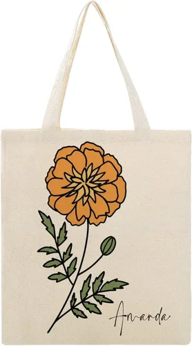 Vista 33 de Bolso de mano personalizado de la flor del nacimiento del mes del nacimiento