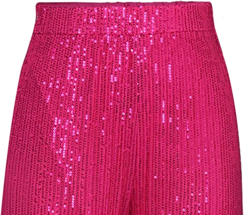 Vista 2 de Conjunto de ropa para mujer, con lentejuelas, manga larga, con botones, blusa, brasier, pantalones, fiesta, club, noche