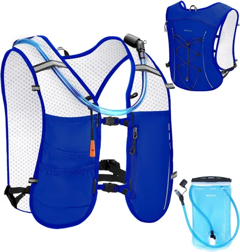 Vista 12 de ECOHUB Chaleco de Hidratación para Correr, Mochila Ligera y Transpirable con Bolsa de Agua de 2L Mochila de Día para Senderismo, Trail Running