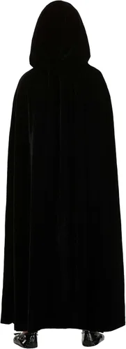 Vista 3 de Capa de terciopelo negro con capucha para niños Capas de disfraz