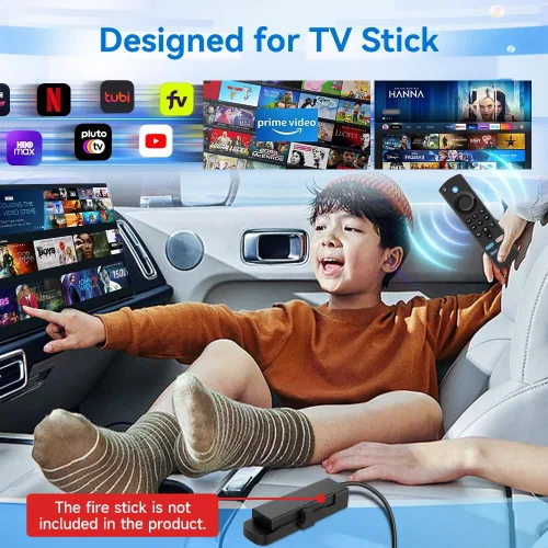 Vista 6 de Carlinkit FireDrive Link Pro - Transmite Fire TV Stick en tu automóvil a través de la conversión de CarPlay con cable, perfecto para viajes largos
