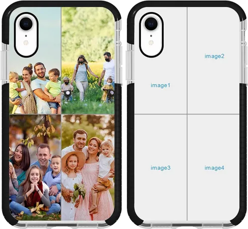 Vista 10 de Funda de teléfono personalizada para iPhone XR, diseño personalizado de fotos de collage de múltiples imágenes, resistente a los golpes, resistente