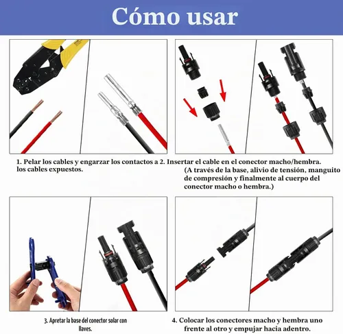Vista 7 de MUYI - Kit de conector de panel solar de 22 piezas de repuesto para cable 14-10AWG