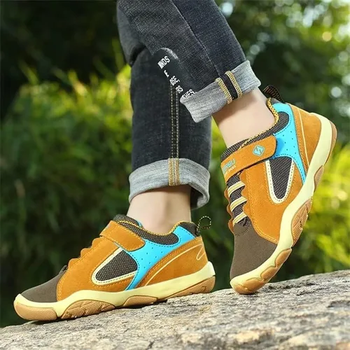 Vista 7 de Zonkacen Botas de senderismo cómodas para niños y niñas para caminar al aire libre