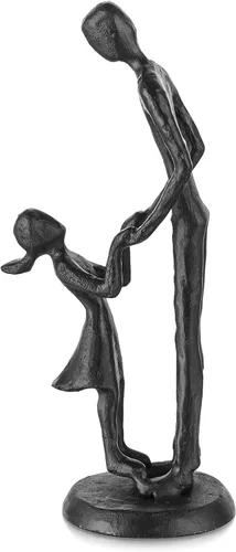 Vista 10 de Regalos de cumpleaños para papá de Sziqiqi - Estatua de hierro de amor entre padre e hijo, escultura para decoración del día del padre, boda