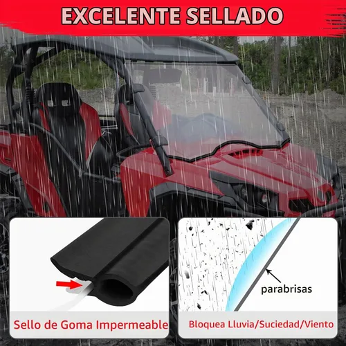 Vista 4 de StarknightMT Parabrisas completo Commander 2011-2020, parabrisas delantero UTV compatible con Can Am Commander 800 y Commander1000 2011 2012 2013