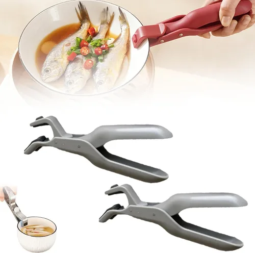Vista 14 de Clip multiusos antiquemaduras para cocina, clip de silicona antideslizante con aislamiento térmico antiquemaduras, clip multifunción antiquemaduras
