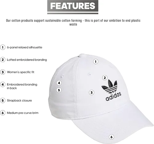Vista 2 de adidas Originals Gorra ajustable de ajuste relajado para mujer