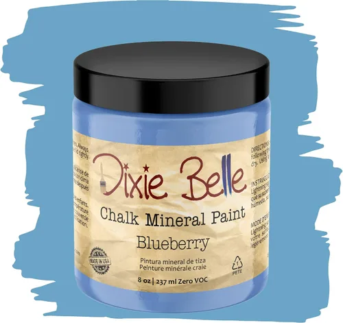 Vista 220 de Pintura para muebles con acabado de tiza Dixie Belle Paint Company - Amatista (4oz) - Pintura mineral de tiza chic púrpura profundo mate