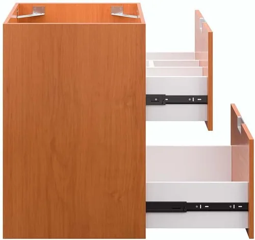 Vista 6 de Modway Mueble de tocador de baño de montaje en pared, lavabo no incluido, 18 pulgadas, nogal cereza