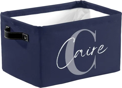 Vista 10 de Cesta de regalo personalizada con nombre, caja de juguetes de almacenamiento personalizada para niños, organizador de cubos de almacenamiento