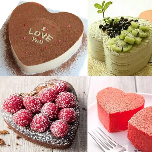 Vista 7 de Siking Molde de acero inoxidable de 4/6/8 pulgadas para pastel de corazón, molde para panqueques, para ensalada de queso musgo, ensalada, bola