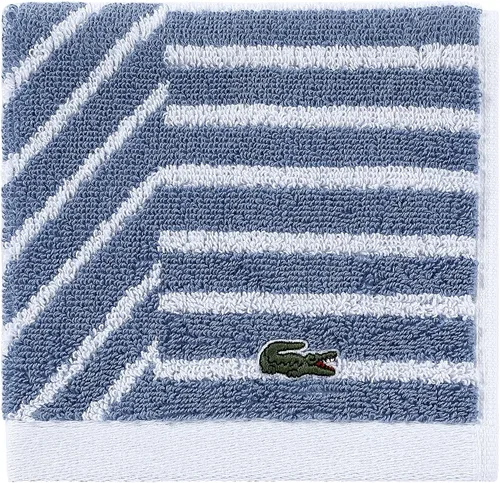 Vista 21 de Lacoste Guethary - Toalla de baño 100% algodón a rayas, aloe, 30 x 54