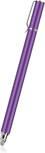 Vista 2 de Lápiz capacitivo morado con punta de fibra de aluminio ligero compatible con Motorola Moto G Power (2022) - Moto G Pure - Moto G Stylus - Moto G