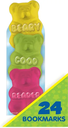 Vista 3 de Eureka Beary Good Reader - Marcapáginas perfumadas con diseño de oso de gomita, paquete de 24