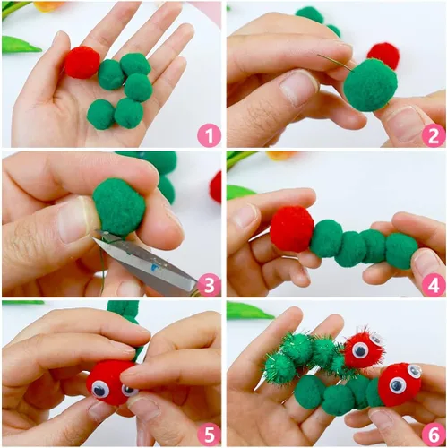 Vista 5 de Bundooraking Pompones negros, 0.4 pulgadas (1cm), 2000 piezas - Perfectos para manualidades