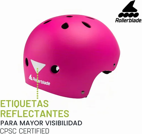Vista 6 de Rollerblade Casco RB JR para niños, color rosa