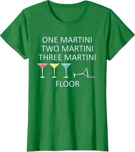 Vista 36 de Funny Bartender One Two Three Martini Floor Cocktail T-Shirt Asphalt Grey