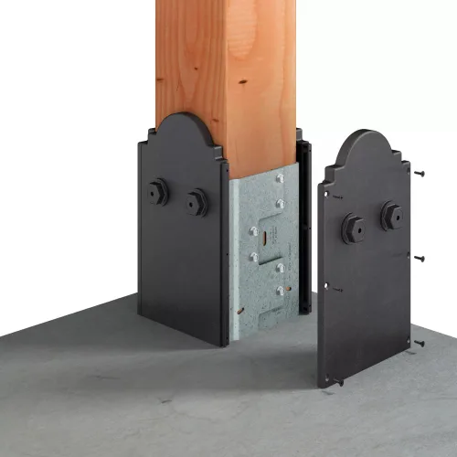 Vista 8 de Simpson Strong-Tie MPB66Z MPBZ ZMAX Base de poste de momento galvanizado para 6x6 con tornillos SDS