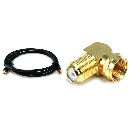 Vista 10 de Monoprice RG6 Quad Shield CL2 - Cable coaxial con conector tipo F para televisión, 1.5 pies