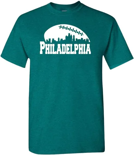 Vista 45 de Xtreme Apparrel City Skyline - Camiseta de hombre para los aficionados al fútbol americano Pittsburgh - Camisa negra