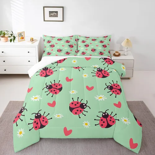 Vista 15 de Farm Aninmal - Juego de ropa de cama para niños, divertido juego de edredón de animales de granja para adolescentes y niñas, juegos de edredón