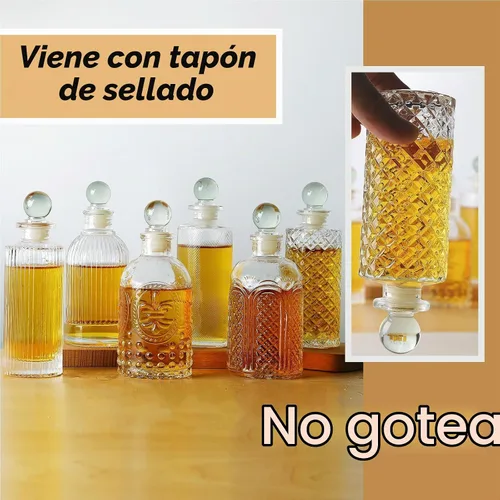 Vista 5 de Botellas de vidrio transparente con tapas, jarrones a granel, juego de 12 mini jarrones de flores para decoración de mesa, botella pequeña