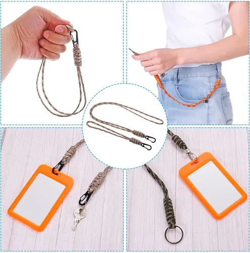 Vista 4 de PATIKIL Cordón de insignia con clip para llavero, collar y cierre de cordón camuflaje (Camouflage Beige)