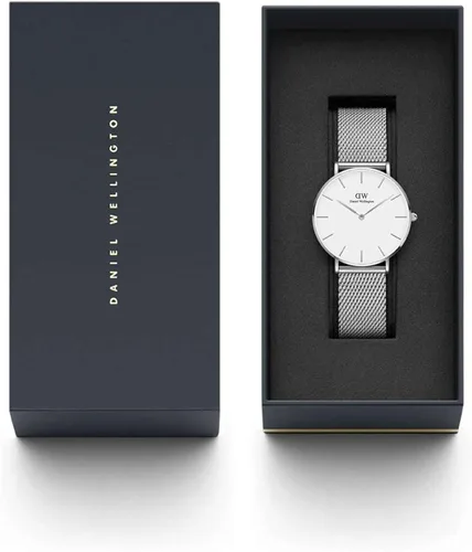 Vista 6 de Daniel Wellington Reloj pequeño de ley, pulsera de malla de plata, plateado