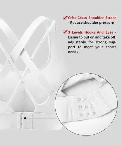 Vista 7 de Botel Sports Criss Cross Back Strap Bras for Women, Comfort Support Bra