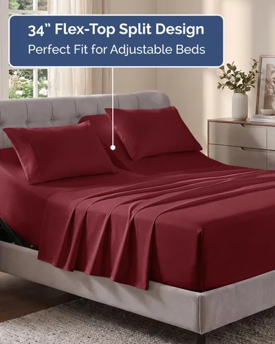Vista 37 de Extra Deep Twin XL Sheet Set - 3 Piece College Dorm Room - White 01-Blanco