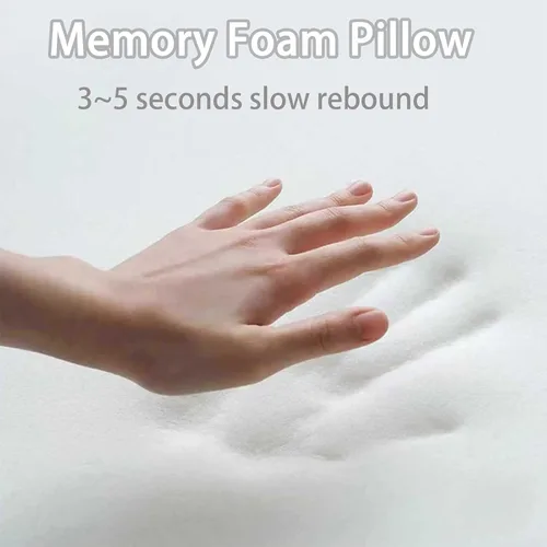 Vista 5 de Almohadas ergonómicas para el dolor de cuello y hombros, almohada de espuma viscoelástica, almohadas ortopédicas para dormir de lado, almohada Azul