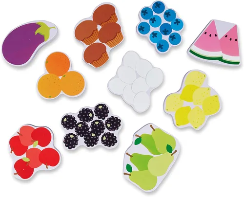 Vista 9 de Melissa & Doug Blue's Clues & You! Rompecabezas grueso de madera - Comida para nevera (10 piezas)