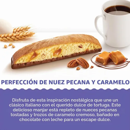 Vista 3 de Nonni's Galletas de nuez y tortuga, galletas gourmet, envueltas individualmente, 8