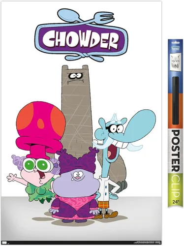 Vista 18 de Trends International Chowder - Póster de pared grupal, 22.4 pulgadas de largo x 14.7 pulgadas, versión enmarcada en madera de granero Versión