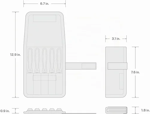 Vista 7 de TEKTON Juego de picos y ganchos puntiagudos con funda (5 piezas) PNH90402 Fabricado en EE. UU