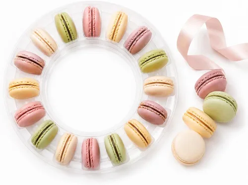 Vista 7 de Pastry Chef's Boutique - Cajas de regalo pequeñas de plástico transparente para macarons franceses - Capacidad para 2 macarons - Tamaño de cavidad