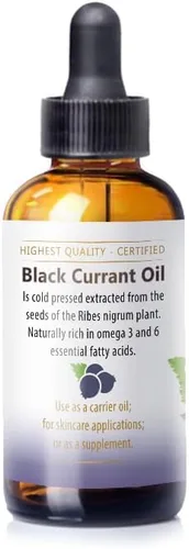 Vista 2 de Nuvia Organics Aceite de grosella negra: 100% natural, prensado en frío, naturalmente rico en ácidos grasos esenciales Omega 3 y 6; 1 onza