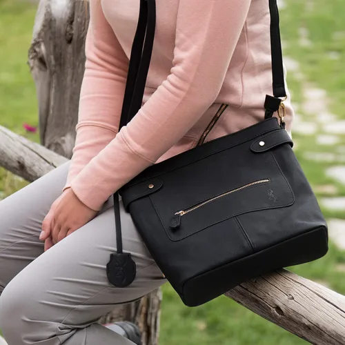 Vista 3 de Browning Women's Concealed Carry Catrina Purse, Premium Holstered Handbag With Safety Locking Option Negro