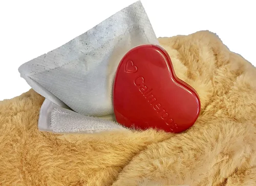 Vista 5 de Juguete de peluche con latido del corazón, juguetes calmantes para aliviar la ansiedad para cachorros y gatitos, latido del corazón en una felpa