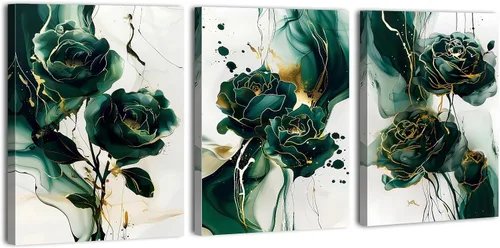 Vista 10 de AIYISU 3 piezas de arte de pared de cocina con copas de vino para decoración de pared del comedor Cuadros de copas de vino en teja, gris y oro