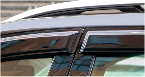 Vista 2 de Acrylic Window Visors Rain Sun Guard Shade 4pc Front Rear Left Right for Chevy for Equinox 2018-2022 4pc Smoke/Tinted Slim Style Tape