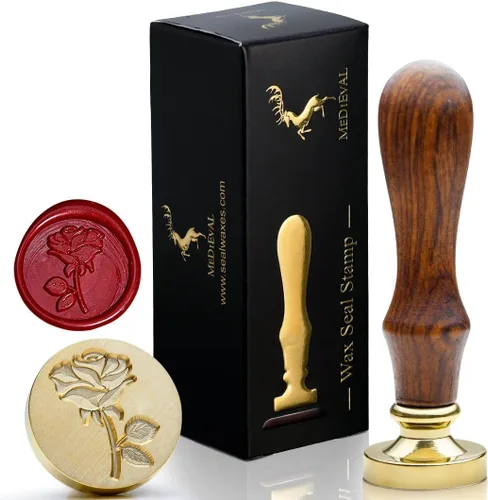 Vista 11 de Sello de Cera de Abeja en Relieve 3D - Cabeza de Latón con Mango de Madera, para Hacer Sellos de Cera para Invitaciones de Boda/Sobres/Envoltorios