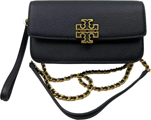 Vista 4 de Tory Burch Cartera Britten Pebble Chain para mujer con correa de muñeca