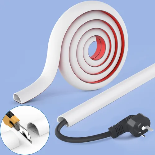 Vista 11 de UOMTFAI Ocultador de Cables de Pared de 39 Pulgadas - Cubierta de Cable Autoadhesiva para Paredes, Ocultador de Cables de PVC Flexible para Hogar